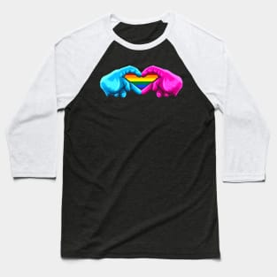 Hands Forming A Heart With Rainbow Inside LGBTQ Pride Month Baseball T-Shirt